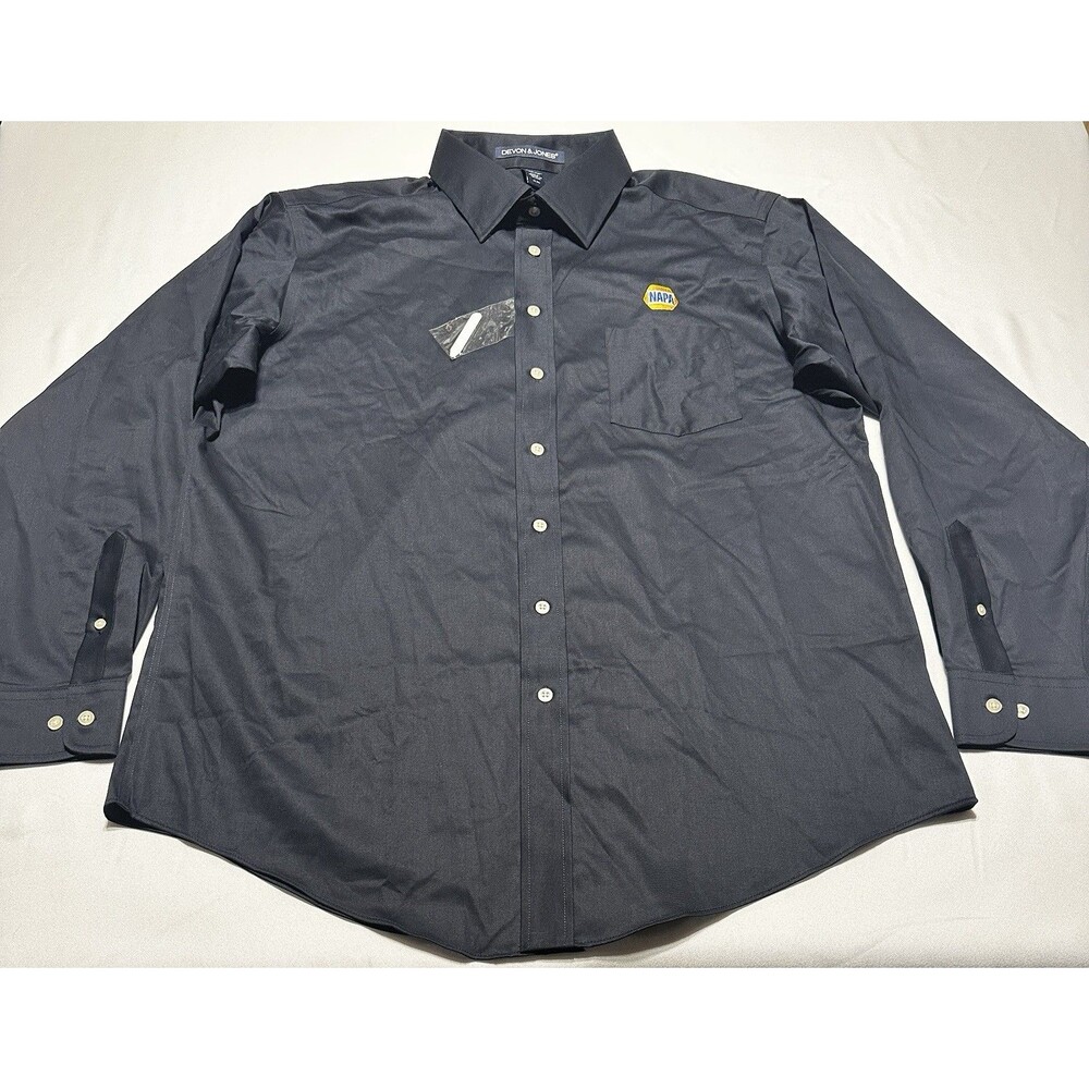 Napa Auto Parts Devon & Jones Button Shirt Tools Mens Size XL Dark Navy New NWOT
